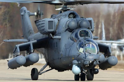 Mil Mi-35M Attack Helicopter Of The Russian Air Force, Kubinka, Russia I by Artem Alexandrovich framed wall art