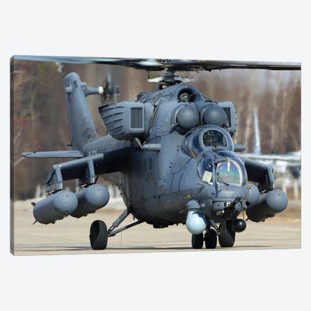 Mil Mi-35M Attack Helicopter Of The Russian Air Force, Kubinka, Russia I Canvas Print #TRK4074} by Artem Alexandrovich Canvas Artwork