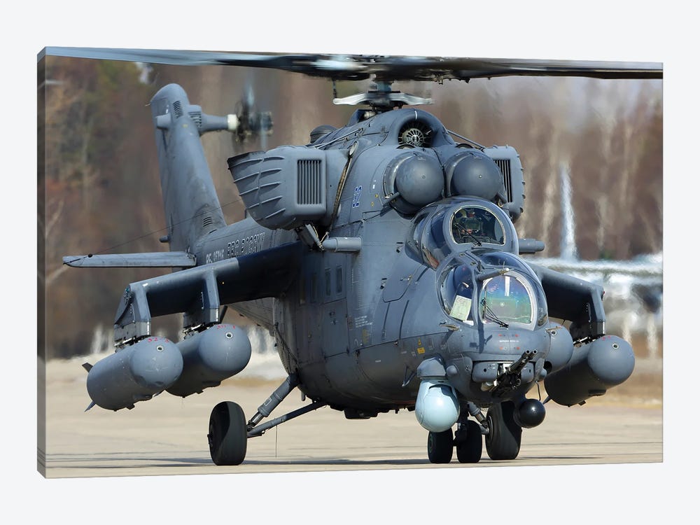 Mil Mi-35M Attack Helicopter Of The Russian Air Force, Kubinka, Russia I by Artem Alexandrovich 1-piece Canvas Wall Art