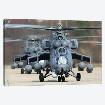 Mil Mi-35M Attack Helicopter Of The Russian Air Force, Kubinka, Russia II Canvas Print #TRK4075} by Artem Alexandrovich Canvas Artwork