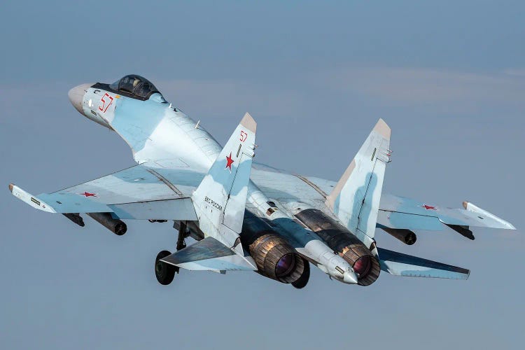 Russian Aerospace Forces Su-35S Taking Off, Ryazan, Russia