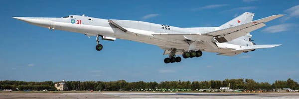 Military Aircraft: Russian Aerospace Forces Tu-22M3 Landing At Dyagilevo Air Base, Russia by Daniele Faccioli