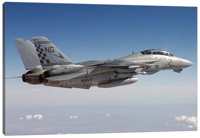 F-14A Tomcat Of Vf-211 Fighting Checkmates Canvas Art Print