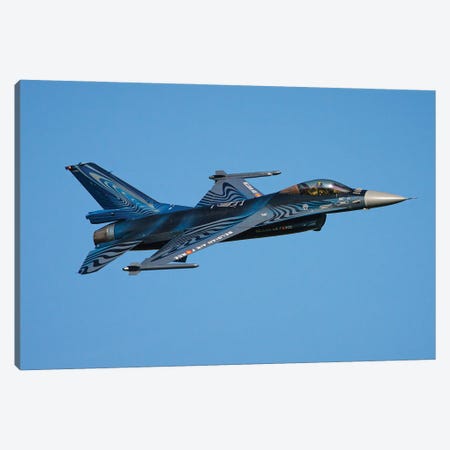 A Belgian Air Component F-16 Fighting Falcon In Special Colors Canvas Print #TRK4085} by Dirk Jan de Ridder Canvas Art Print