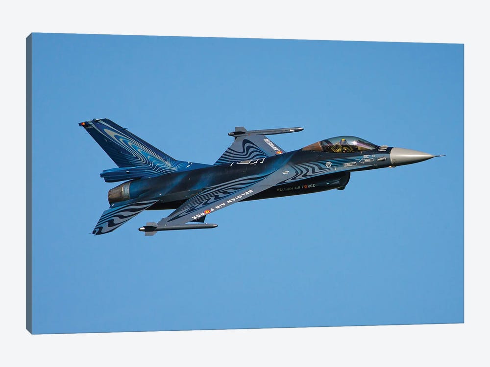 A Belgian Air Component F-16 Fighting Falcon In Special Colors by Dirk Jan de Ridder 1-piece Canvas Artwork