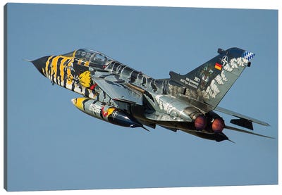 A Tornado Ecr Of The German Air Force Taking Off Canvas Art Print - Jordy Blue
