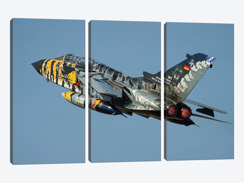 A Tornado Ecr Of The German Air Force Taking Off by Dirk Jan de Ridder 3-piece Art Print