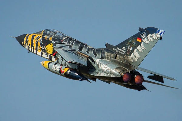 A Tornado Ecr Of The German Air Force Taking Off