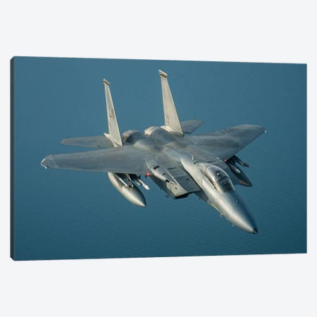 A Us Air Force F-15C Eagle Over The North Sea Canvas Print #TRK4094} by Dirk Jan de Ridder Canvas Artwork