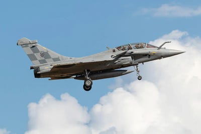 The First Rafale Omnirole Fighter Jet For The Croatian Air Force Prepares For Landing by Dirk Jan de Ridder canvas print