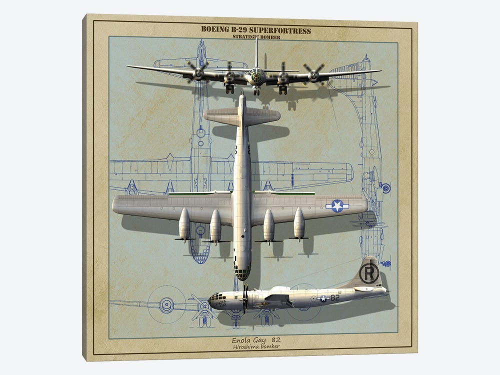 B-29 Superfortress Strategic Bomber Of World War II by Kurt Miller 1-piece Art Print