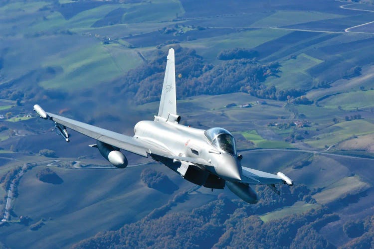 Italian Air Force F-2000A Flying Over Southern Italy During Exercise Falcon Strike 2022