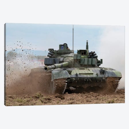Czech Army T-72M4 Main Battle Tank Canvas Print #TRK4117} by Simone Marcato Canvas Art Print
