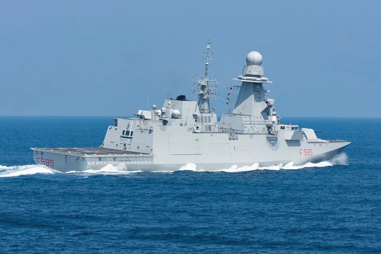 Emergency Breakaway For Italian Navy Frigate Luigi Rizzo