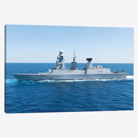 Port Side View Of Italian Navy Destroyer Caio Duilio Canvas Print #TRK4124} by Simone Marcato Canvas Artwork