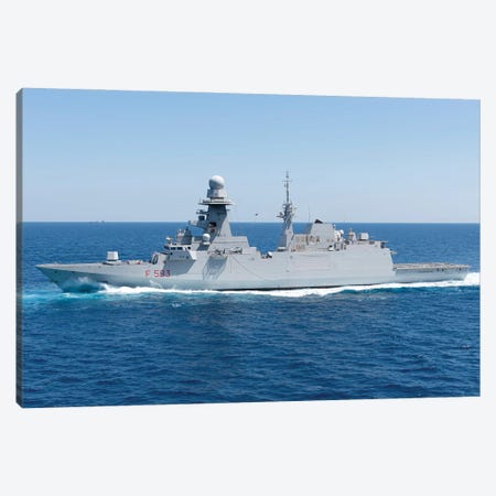 Port Side View Of Italian Navy Frigate Carabiniere Canvas Print #TRK4125} by Simone Marcato Canvas Wall Art