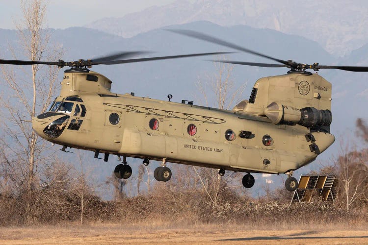 United States Army Ch-47F During A Deployment In Italy