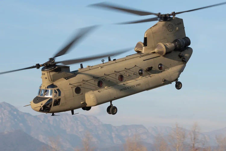 United States Army Ch-47F Helicopter