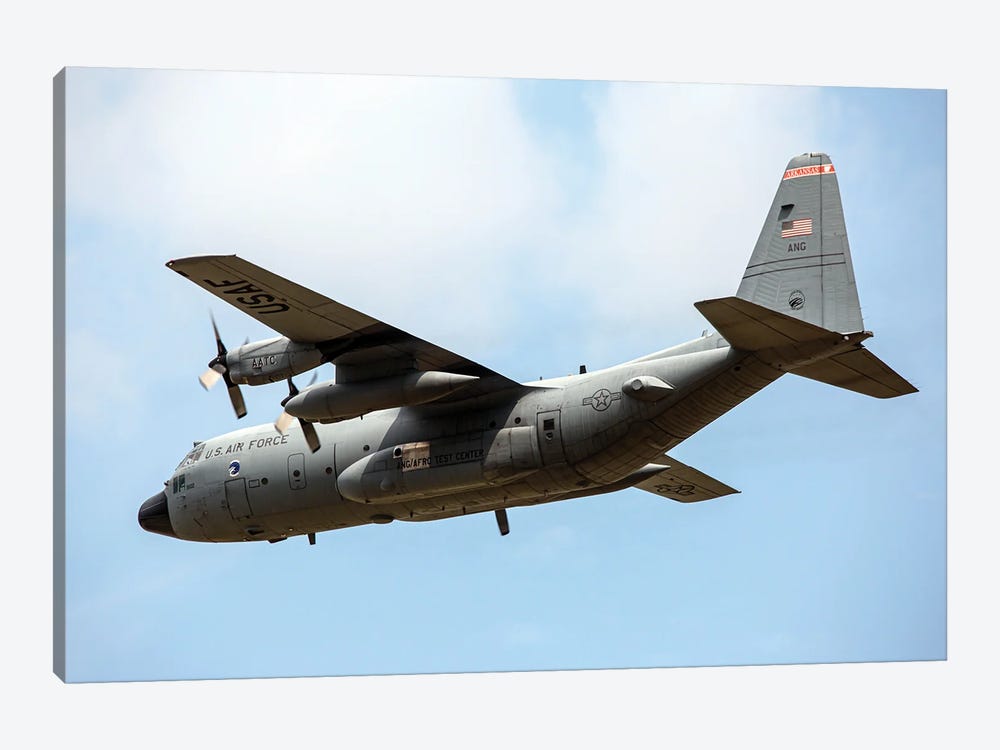 Air National Guard C-130H Hercules During Exercise Air Defender 2023 In Wunstorf, Germany by Timm Ziegenthaler 1-piece Canvas Artwork