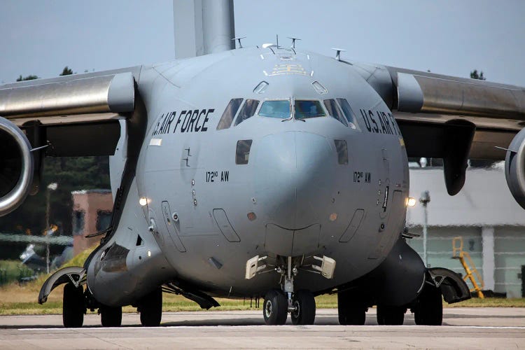 Air National Guard C-17 Transport Plane During Exercise Air Defender 2023 In Wunstorf, Germany