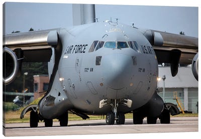 Air National Guard C-17 Transport Plane During Exercise Air Defender 2023 In Wunstorf, Germany Canvas Art Print - Military Aircraft Art