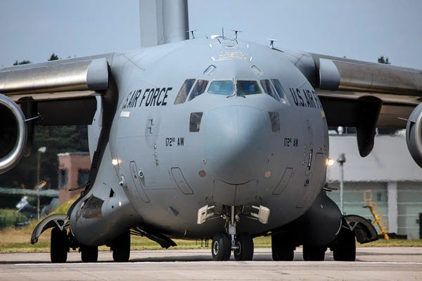 Military Aircraft: Air National Guard C-17 Transport Plane During Exercise Air Defender 2023 In Wunstorf, Germany by Timm Ziegenthaler