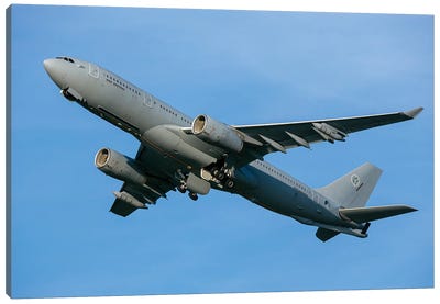 Nato A330 Multirole Tanker Taking Off, Dresden, Germany Canvas Art Print - Military Aircraft Art