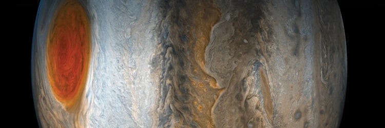The Great Red Spot And Dynamic Bands Of The Southern Region On Planet Jupiter