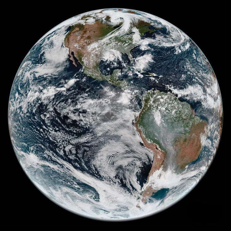Full Earth Showing Western Hemisphere