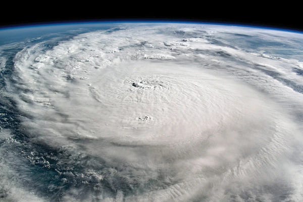 View From Space Of Hurricane Milton