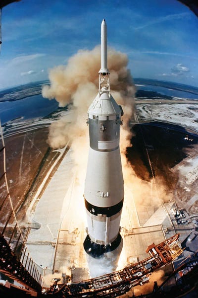 Apollo 11 Launches From The Kennedy Space Center In Florida