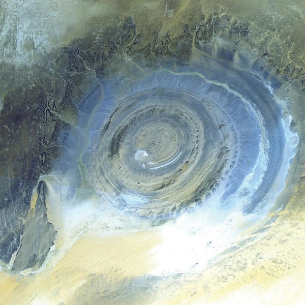 The Richat Structure, A Prominent Circular Geological Feature In The Sahara Desert Of Mauritania