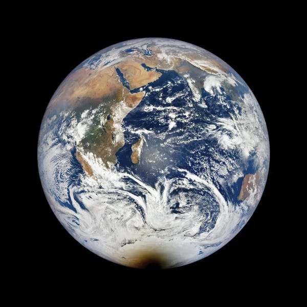 Satellite View Of A Total Solar Eclipse - December 4, 2021