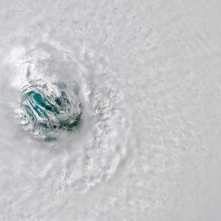 Natural-Color Satellite View Directly Above The Eye Of Hurricane Ian - September 28, 2022