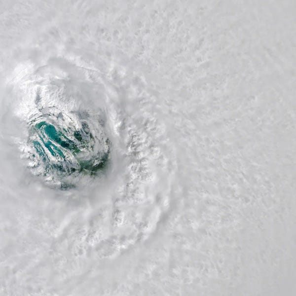 Natural-Color Satellite View Directly Above The Eye Of Hurricane Ian - September 28, 2022