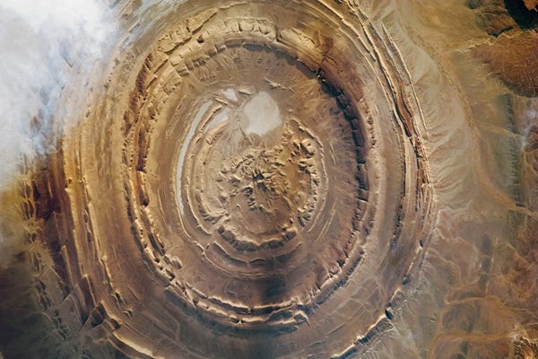 Stocktrek Images: View From Space Of The Richat Structure Of Mauritania - December 17, 2017 by Stocktrek Images