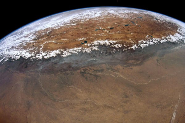 Stocktrek Images: View From Space Of The Himalayas, The Tibetan Plateau, And The Indo-Gangetic Plain - May 23, 2012 by Stocktrek Images