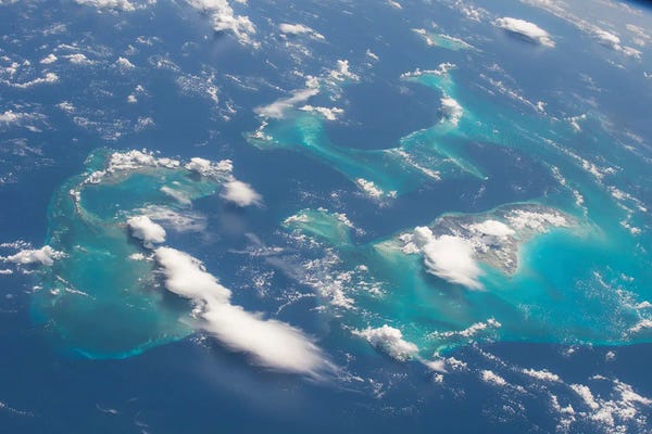 Astronomy & Space Collection: View From Space Of The Bahamas by Stocktrek Images