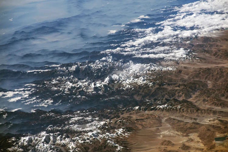 View From Space Of The Himalayan Mountains That Includes Mount Everest