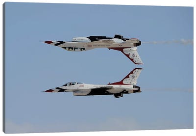 The US Air Force Thunderbirds In Calypso Pass Formation Canvas Art Print