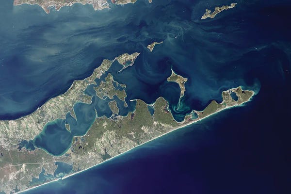 Astronomy & Space Collection: Satellite View Of Long Island's East End, 2016 by Stocktrek Images