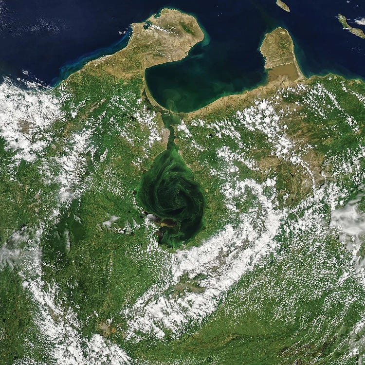 Satellite Image Of Lake Maracaibo In Northwestern Venezuela