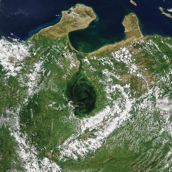 Stocktrek Images: Satellite Image Of Lake Maracaibo In Northwestern Venezuela by Stocktrek Images