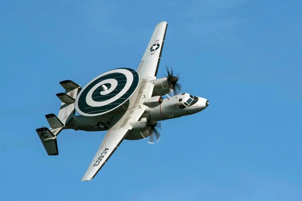 Military Aircraft: An E2-C Hawkeye Early Warning And Attack by Stocktrek Images