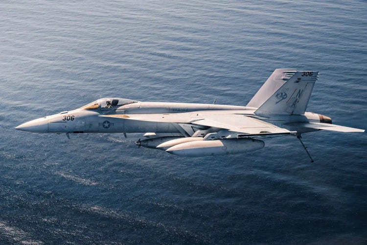 An F/A-18E Super Hornet During Flight Operations From The Aircraft Carrier USS Theodore Roosevelt