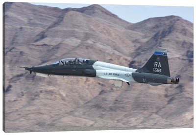A US Air Force T-38C Taking Off From Nellis Air Force Base, Nevada Canvas Art Print - Air Force
