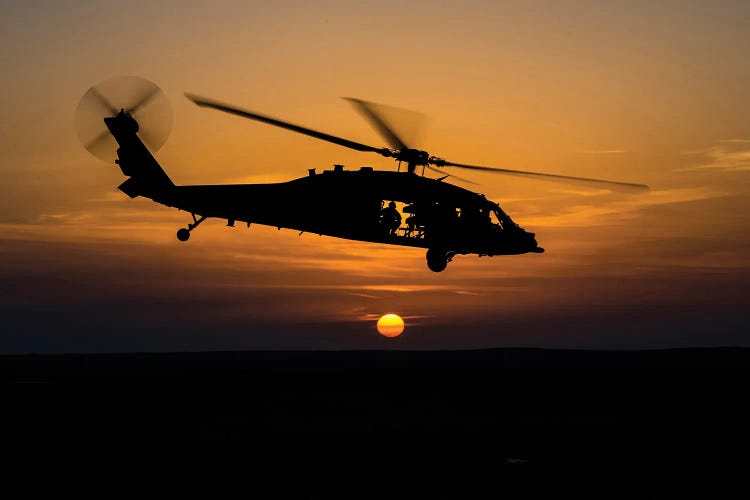 An Mh-60 Sea Hawk Helicopter Outside Camp Buehring, Kuwait