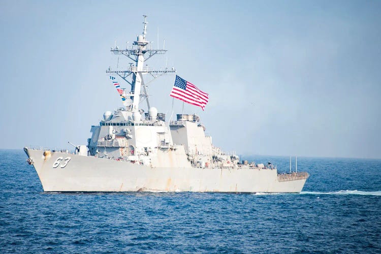 Guided-Missile Destroyer USS Stethem Transits Waters East Of The Korean Peninsula