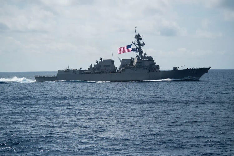Guided-Missile Destroyer USS Wayne E Meyer Transits The South China Sea