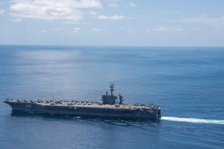 The Aircraft Carrier USS Carl Vinson Transits The Indian Ocean